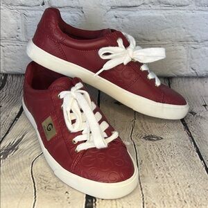GBG Los Angeles Red Sneakers with White Laces